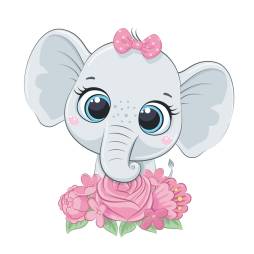 Cute Baby Elephant Clipart Transparent Png