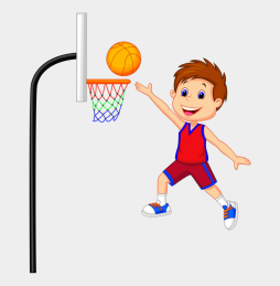 Download Child Playing Basketball Clipart Png