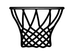 Basketball Black and White Clipart