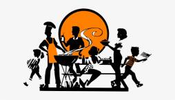 Bbq family and Friends Clipart