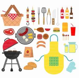Clipart Bbq, Food Barbecue wedding Clipart