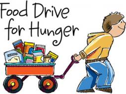 Canned Food Drive for Hunger Clipart