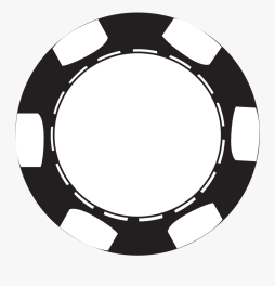 Chip Casino Black and White Clip Art