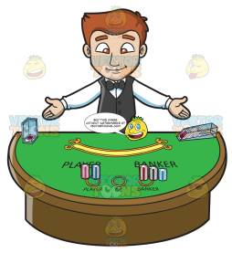 Cool Casino Dealer ClipArt