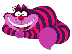 Red and Purple Cat face Cheshire Clipart