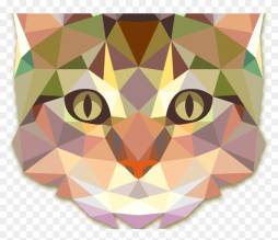 Cat face Geometric Clipart Png