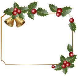 Gold and Green Border Christmas Clipart Png