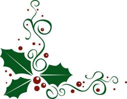 Green Border Christmas holly Clipart