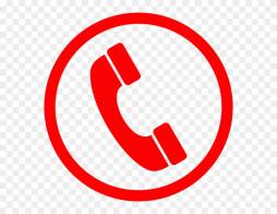 Red Phone Contact Symbol Clipart Transparent