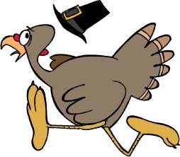 Funny Cooked Turkey Cartoon Background Clipart