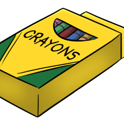 Yellow Crayons Clipart, box, Transparent
