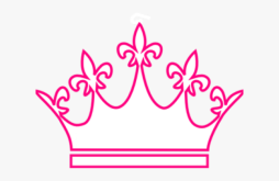 Pink Crown Outline Clipart Transparent Png