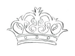 Crown Clipart Outline Black and White