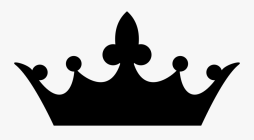 Black King Crown Outline Clipart