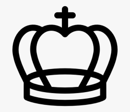 Crown icon Outline Clipart Transparent Background