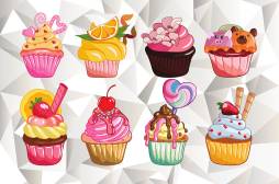 Cupcakes Clipart, Cupcake bundle Clip Art, Cut