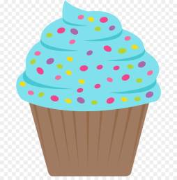 Cupcake, Cup, Cut Clipart, Brown and Blue, Cute Clipart