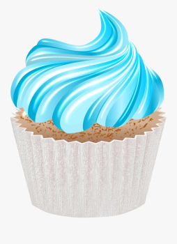 Light Blue Cupcake Clipart Transparent Png