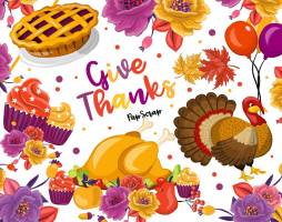 Cute Beautiful Turkey Clipart, Thanksgiving image