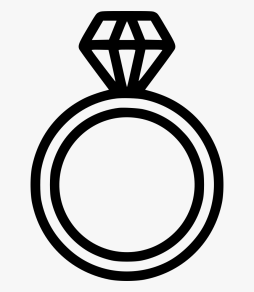 Black and White Diamond Ring Clipart Png