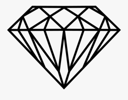 Download Black and White Diamond Clipart Png