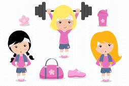 School, Children, Girl, Clipart Exercise