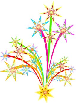 Free Awesome fireworks Clipart image