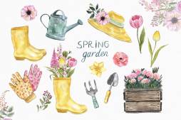 Gardening, Spring Garden Clipart