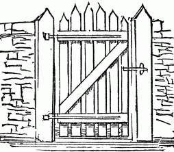 Gate Black and White Clipart