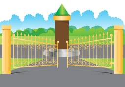 Castle Gate Background Clipart