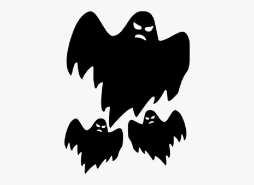 Best Ghosts Scary Halloween Clipart Black and White