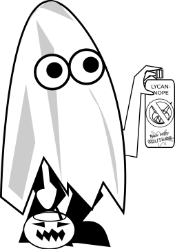 Free Ghost Black and White Clipart