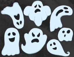 Dark Background Ghost Halloween Clipart