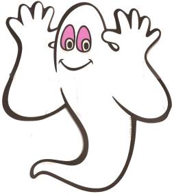 Funny Ghost Clipart Black and White free