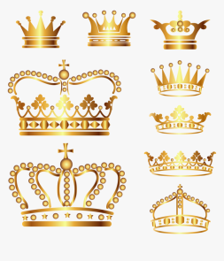 Gold, Crown, Princess, King, Clipart, Png, art