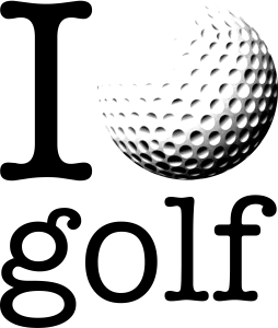 Golf Clipart Black and White Transparent Background