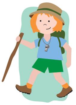 Hiking Child Clipart, Girl png