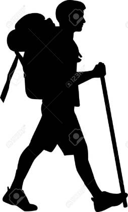 Black Man icon, Hiking image Clipart