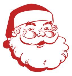 Father Christmas Clipart, Art, Holiday, Red and White Clipart