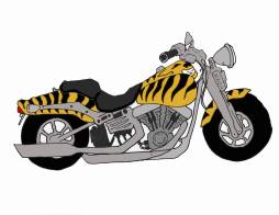 Motorcycle Clipart Black and Yellow