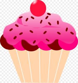 Muffin Pink cake Clipart