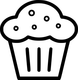 Muffin Clipart Black and White