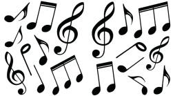 Clipart Music Notes Coloring Pages Black image