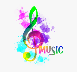 Rainbow Music Notes Colors Clipart