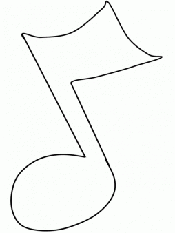 Black and White Clipart of Music Notes Coloring Pages