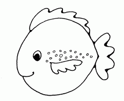 One Fish Clipart Black and White Gif