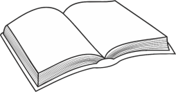 High Open Book Clip art Black and White