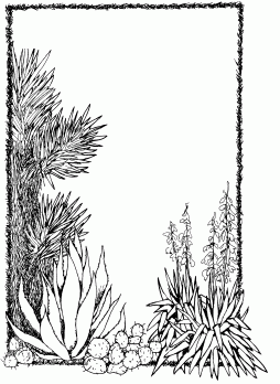 Plants Art Painting Clipart Black and White