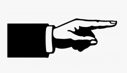 Pointing finger free Clipart Black and White