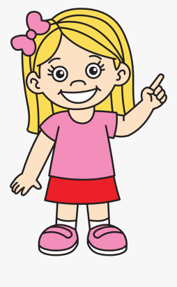 Cute Girl Pointing finger Clipart Transparent Png